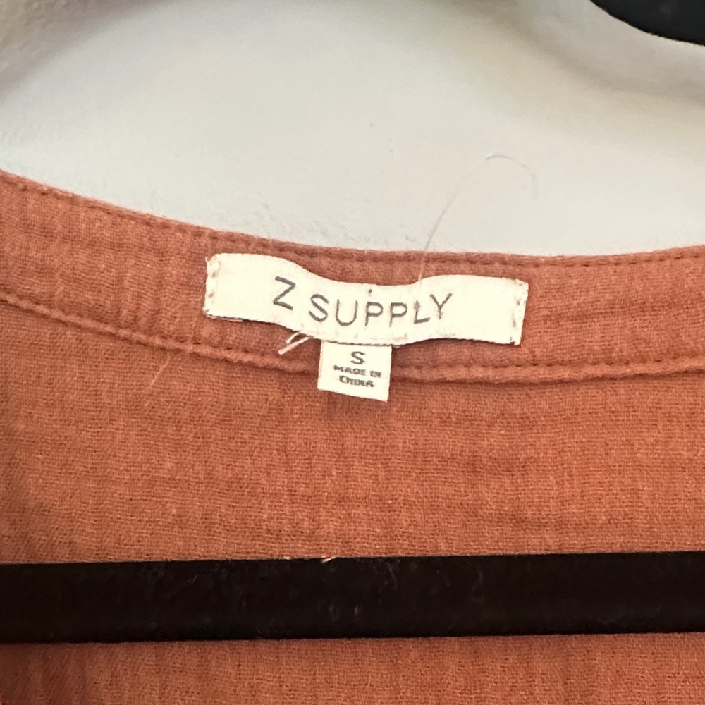 Z-Supply Rust/Brown Button-Front Romper - Picture 3 of 5